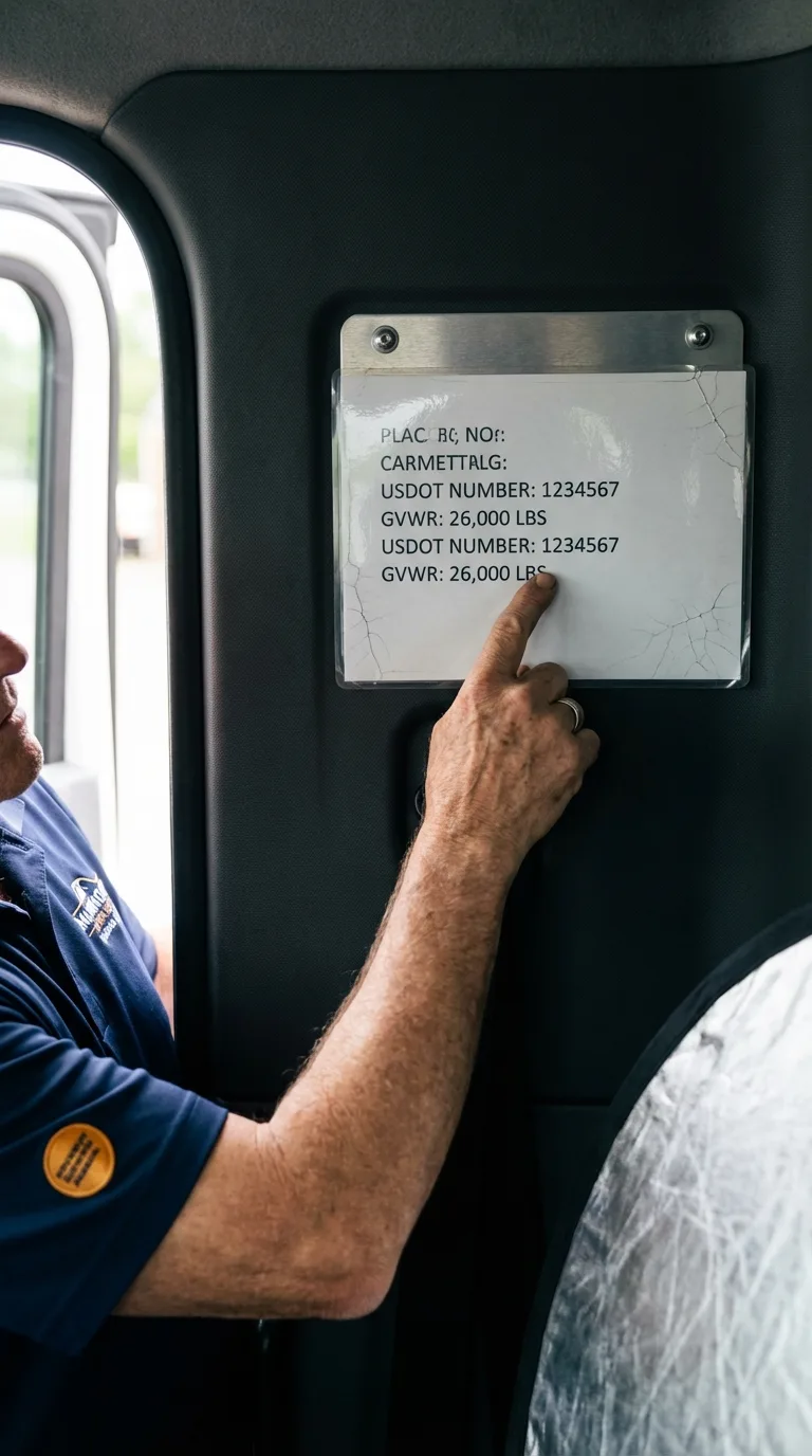 USDOT licensing placard verification in Johnson City
